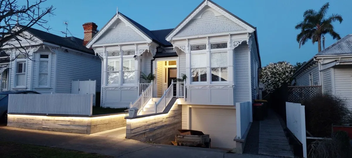 Auckland home with exterior uplighting - Westside Electrical